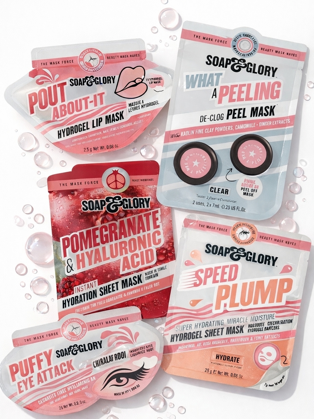 Soap & Glory Mask Set Lip Eye Sheet Masks Bundle